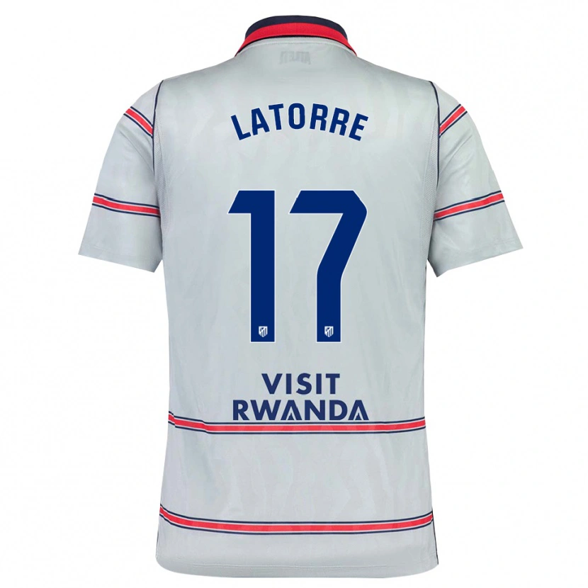 Danxen Kinderen Barbara Latorre #17 Grijs Rood Marineblauw Thuisshirt Derde Tenue 2026/27 T-Shirt