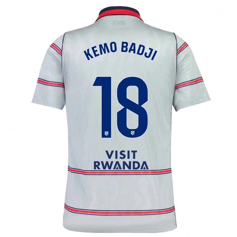 Danxen Kinderen Abdou Kemo Badji #18 Grijs Rood Marineblauw Thuisshirt Derde Tenue 2026/27 T-Shirt