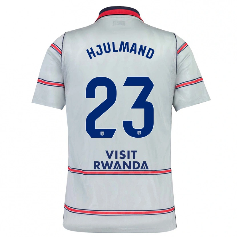 Danxen Kinderen Morten Hjulmand #23 Grijs Rood Marineblauw Thuisshirt Derde Tenue 2026/27 T-Shirt