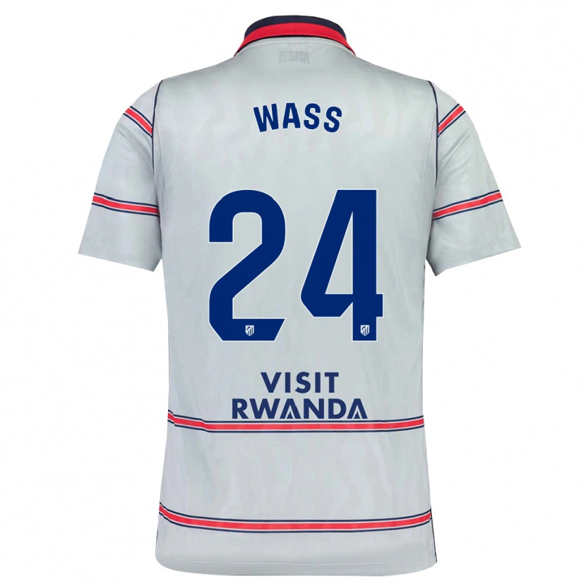 Danxen Kinderen Daniel Wass #24 Grijs Rood Marineblauw Thuisshirt Derde Tenue 2026/27 T-Shirt