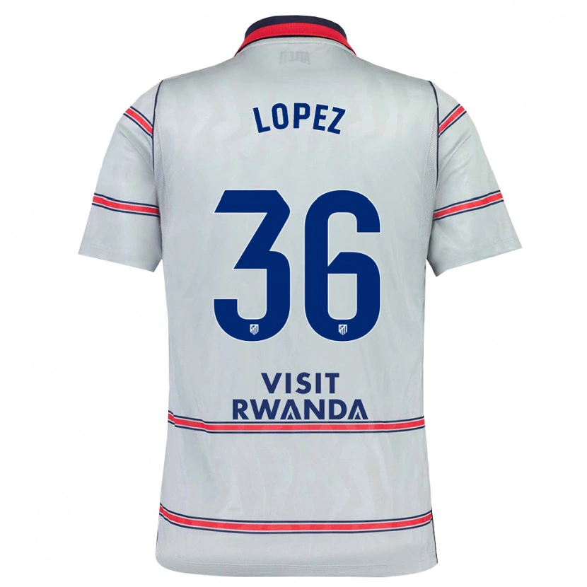 Danxen Kinderen David Lopez #36 Grijs Rood Marineblauw Thuisshirt Derde Tenue 2026/27 T-Shirt
