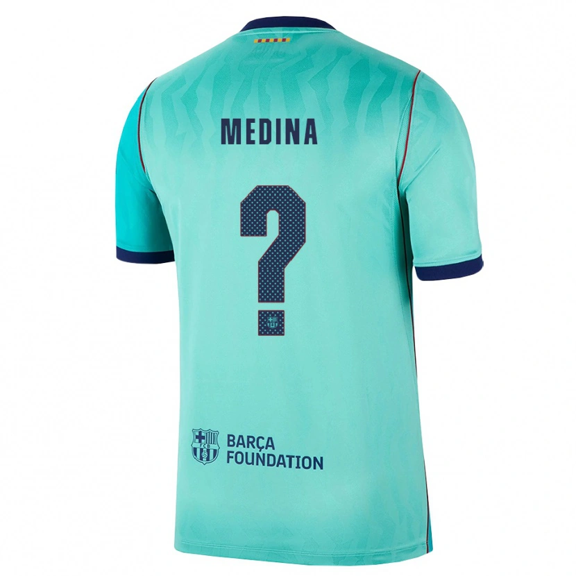 Danxen Kinderen Óscar Medina #0 Aqua Donker Turquoise Koninklijk Blauw Thuisshirt Derde Tenue 2026/27 T-Shirt