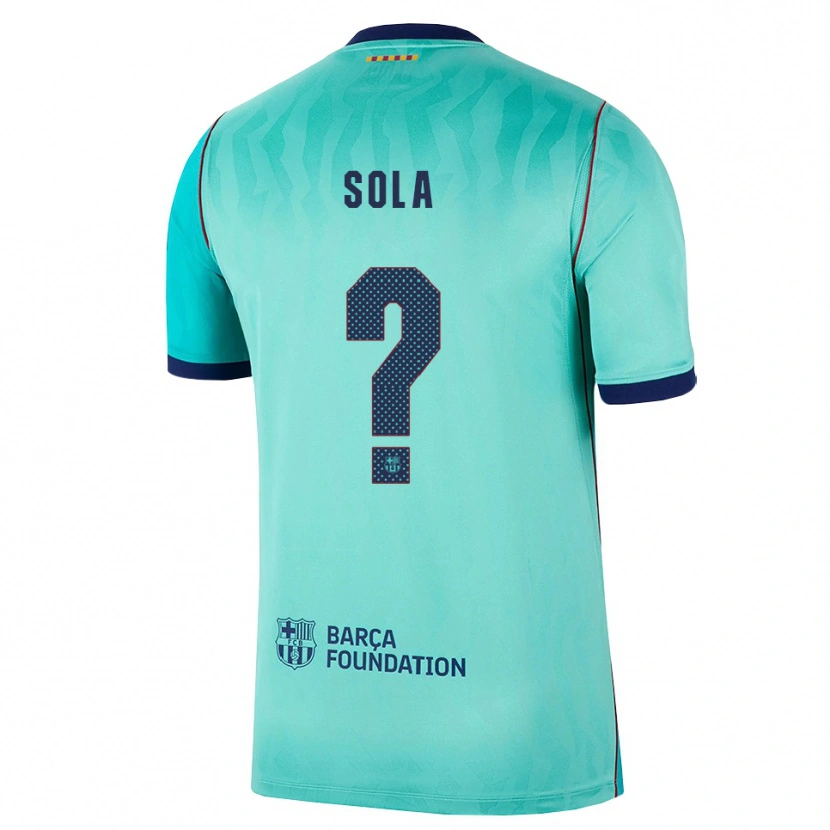 Danxen Kinderen Arnau Sola #0 Aqua Donker Turquoise Koninklijk Blauw Thuisshirt Derde Tenue 2026/27 T-Shirt