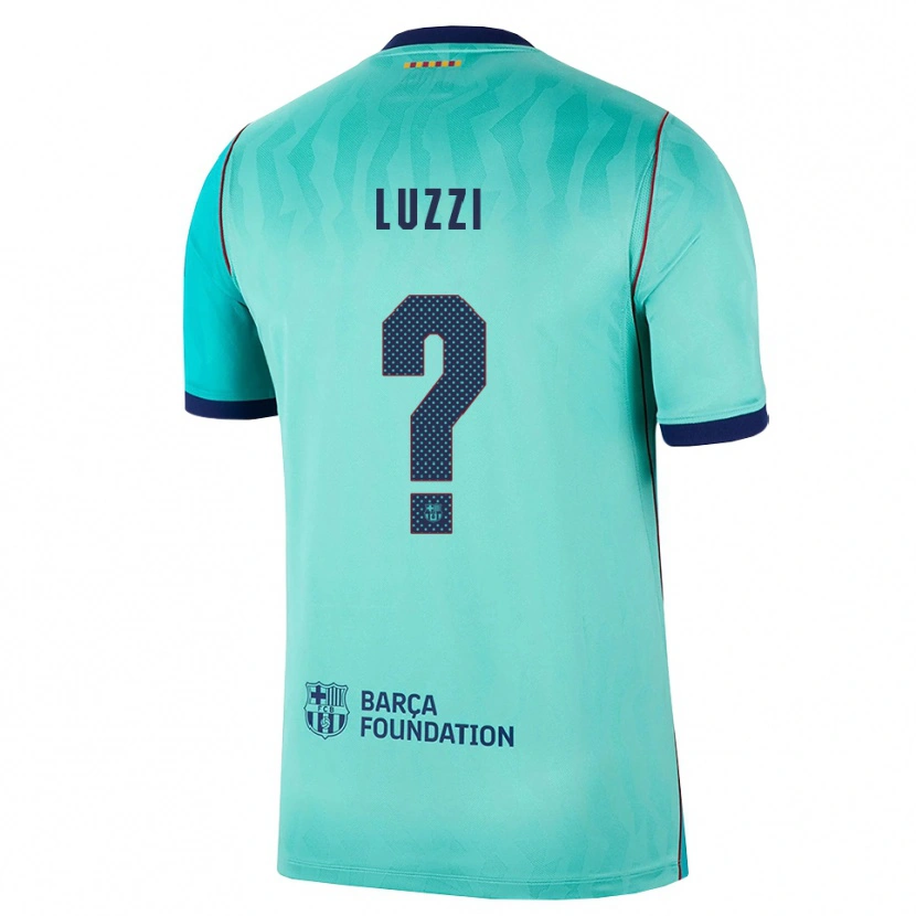 Danxen Kinderen Fabian Luzzi #0 Aqua Donker Turquoise Koninklijk Blauw Thuisshirt Derde Tenue 2026/27 T-Shirt