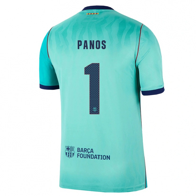 Danxen Kinderen Sandra Panos #1 Aqua Donker Turquoise Koninklijk Blauw Thuisshirt Derde Tenue 2026/27 T-Shirt