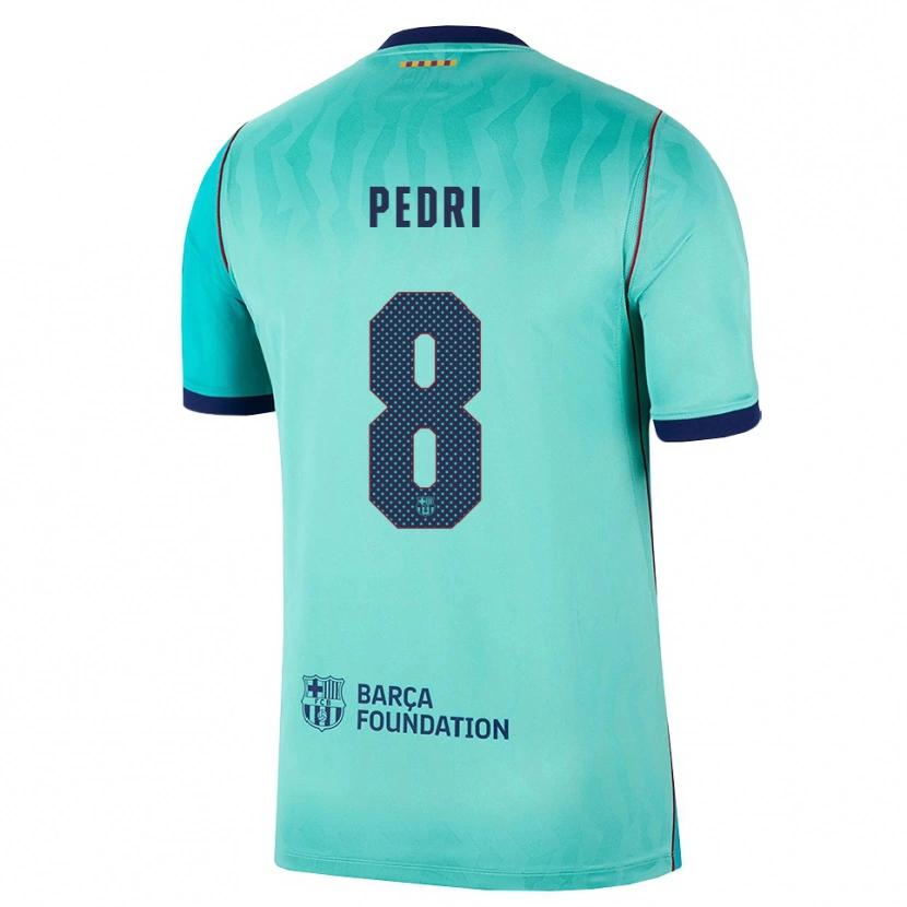 Danxen Kinderen Pedro González López #8 Aqua Donker Turquoise Koninklijk Blauw Thuisshirt Derde Tenue 2026/27 T-Shirt