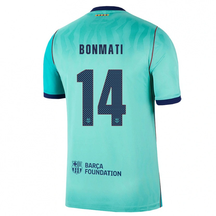 Danxen Kinderen Aitana Bonmati #14 Aqua Donker Turquoise Koninklijk Blauw Thuisshirt Derde Tenue 2026/27 T-Shirt