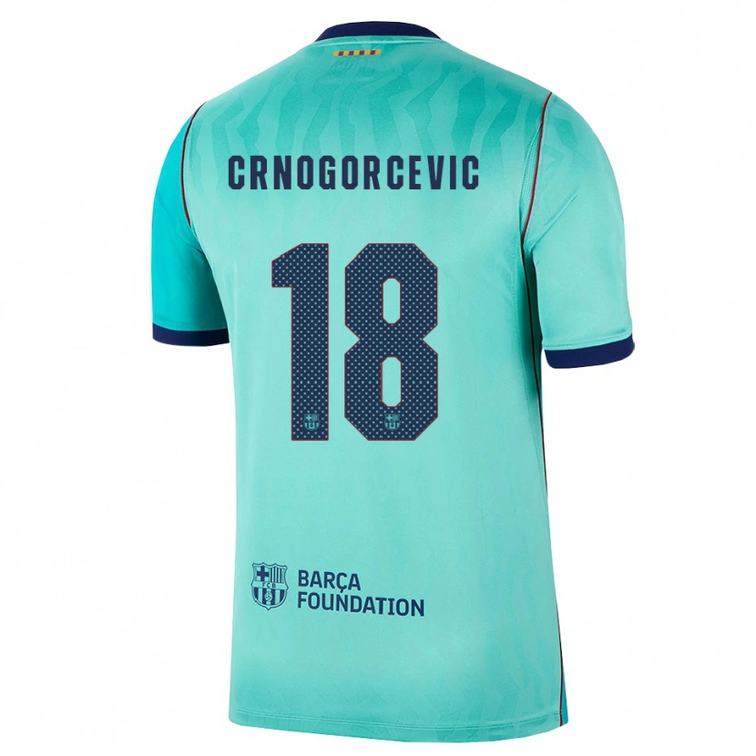 Danxen Kinderen Ana-Maria Crnogorcevic #18 Aqua Donker Turquoise Koninklijk Blauw Thuisshirt Derde Tenue 2026/27 T-Shirt