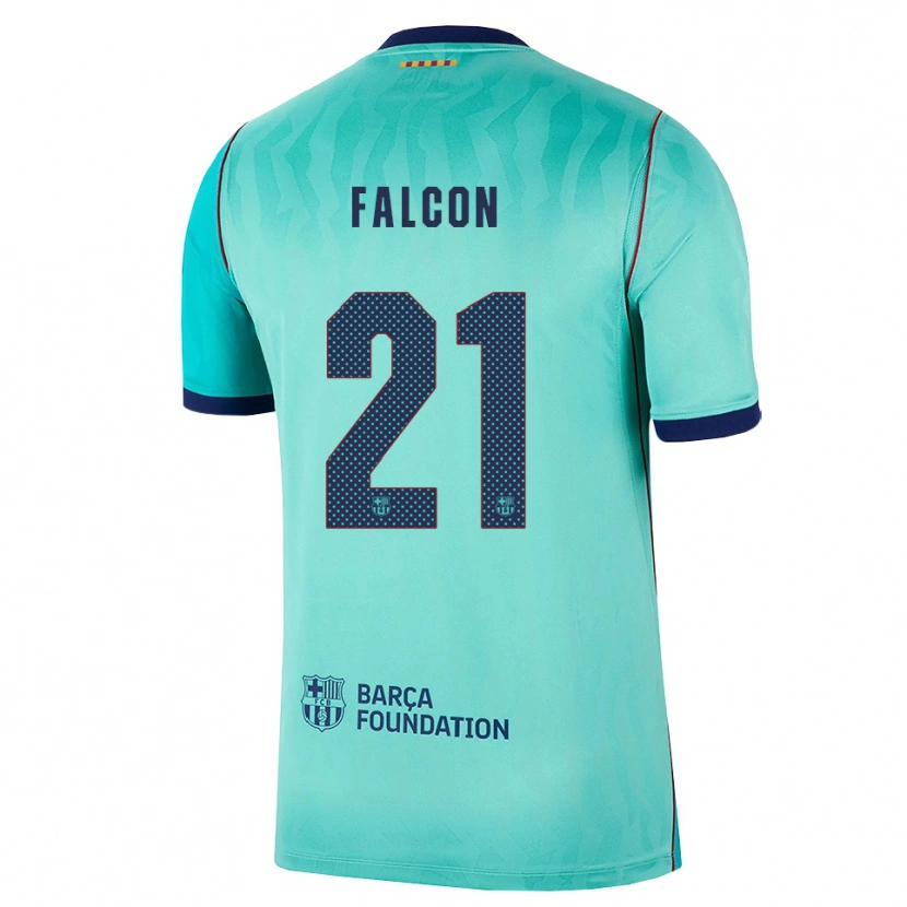 Danxen Kinderen Andrea Falcon #21 Aqua Donker Turquoise Koninklijk Blauw Thuisshirt Derde Tenue 2026/27 T-Shirt