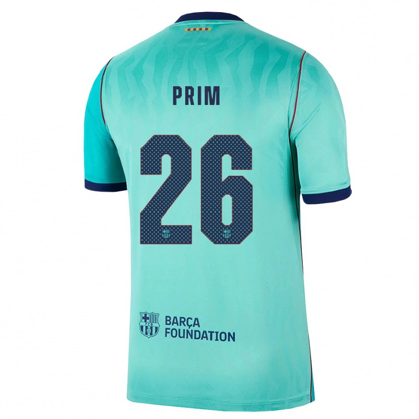 Danxen Kinderen Pau Prim #26 Aqua Donker Turquoise Koninklijk Blauw Thuisshirt Derde Tenue 2026/27 T-Shirt