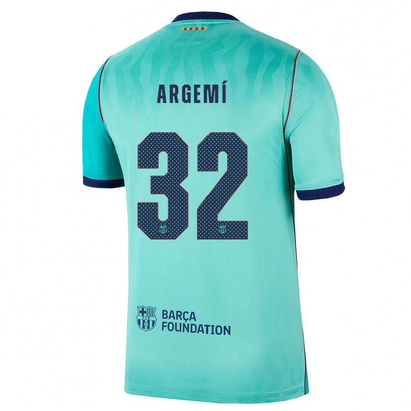 Danxen Kinderen Adam Argemí #32 Aqua Donker Turquoise Koninklijk Blauw Thuisshirt Derde Tenue 2026/27 T-Shirt