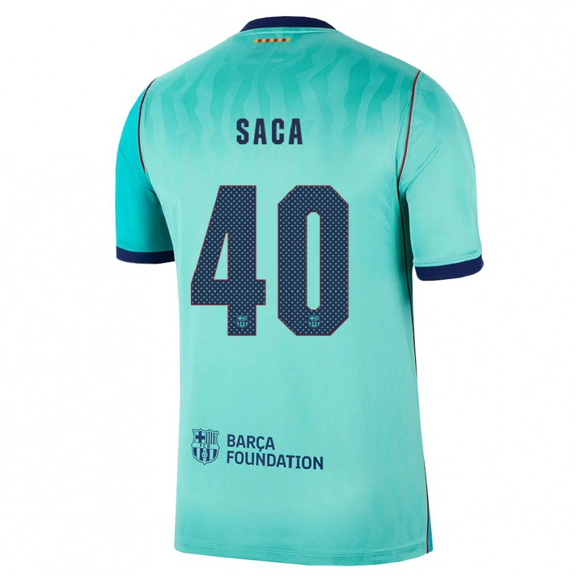 Danxen Kinderen Leo Saca #40 Aqua Donker Turquoise Koninklijk Blauw Thuisshirt Derde Tenue 2026/27 T-Shirt
