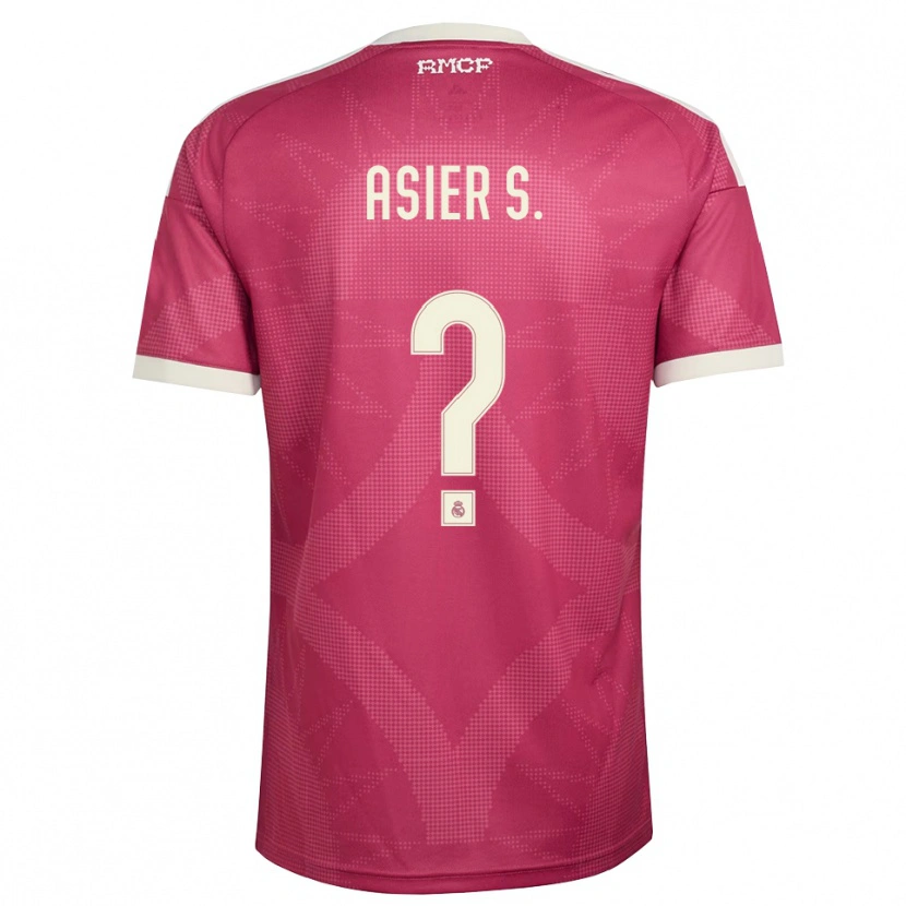 Danxen Kinderen Asier Sánchez #0 Bleek Violet Rood Wit Thuisshirt Derde Tenue 2026/27 T-Shirt