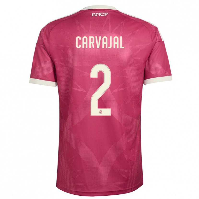 Danxen Kinderen Daniel Carvajal #2 Bleek Violet Rood Wit Thuisshirt Derde Tenue 2026/27 T-Shirt