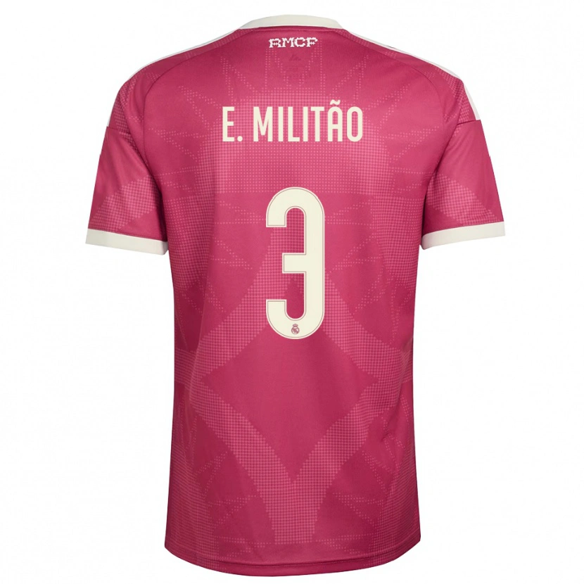 Danxen Kinderen Éder Militão #3 Bleek Violet Rood Wit Thuisshirt Derde Tenue 2026/27 T-Shirt