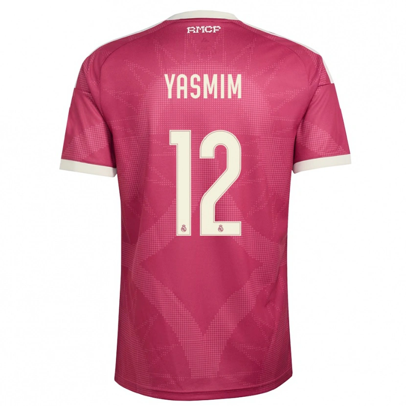Danxen Kinderen Yasmim Assis Ribeiro #12 Bleek Violet Rood Wit Thuisshirt Derde Tenue 2026/27 T-Shirt