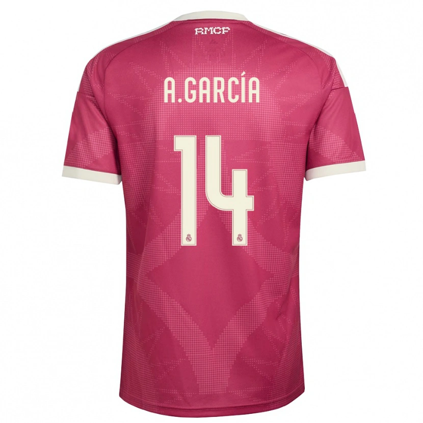 Danxen Kinderen Aimar García #14 Bleek Violet Rood Wit Thuisshirt Derde Tenue 2026/27 T-Shirt
