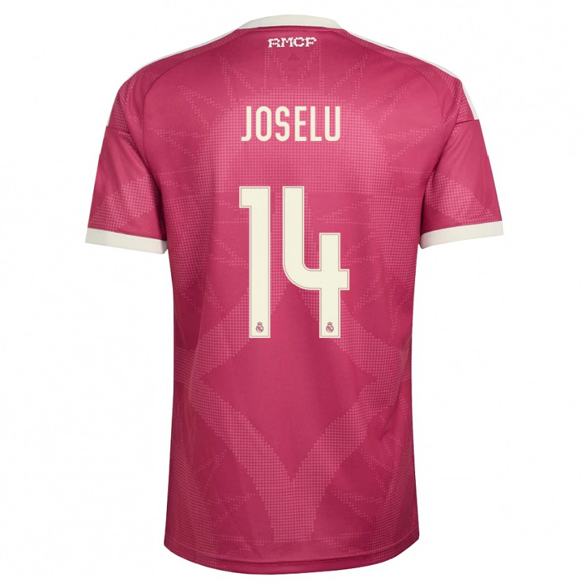 Danxen Kinderen Joselu #14 Bleek Violet Rood Wit Thuisshirt Derde Tenue 2026/27 T-Shirt