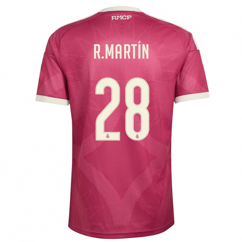 Danxen Kinderen Roberto Martín #28 Bleek Violet Rood Wit Thuisshirt Derde Tenue 2026/27 T-Shirt