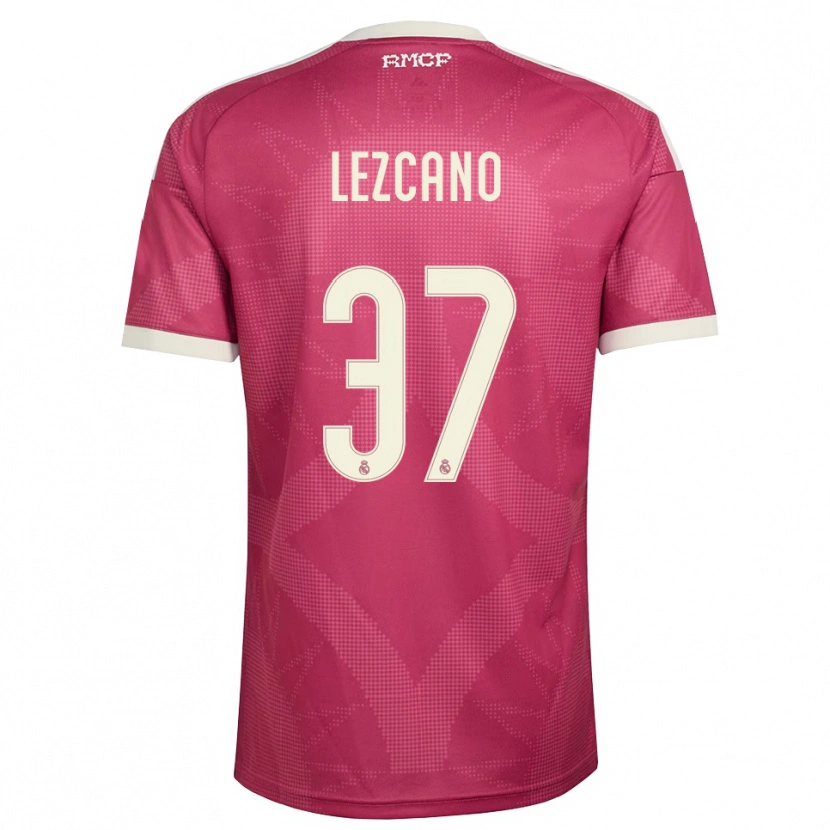 Danxen Kinderen Álvaro Lezcano #37 Bleek Violet Rood Wit Thuisshirt Derde Tenue 2026/27 T-Shirt