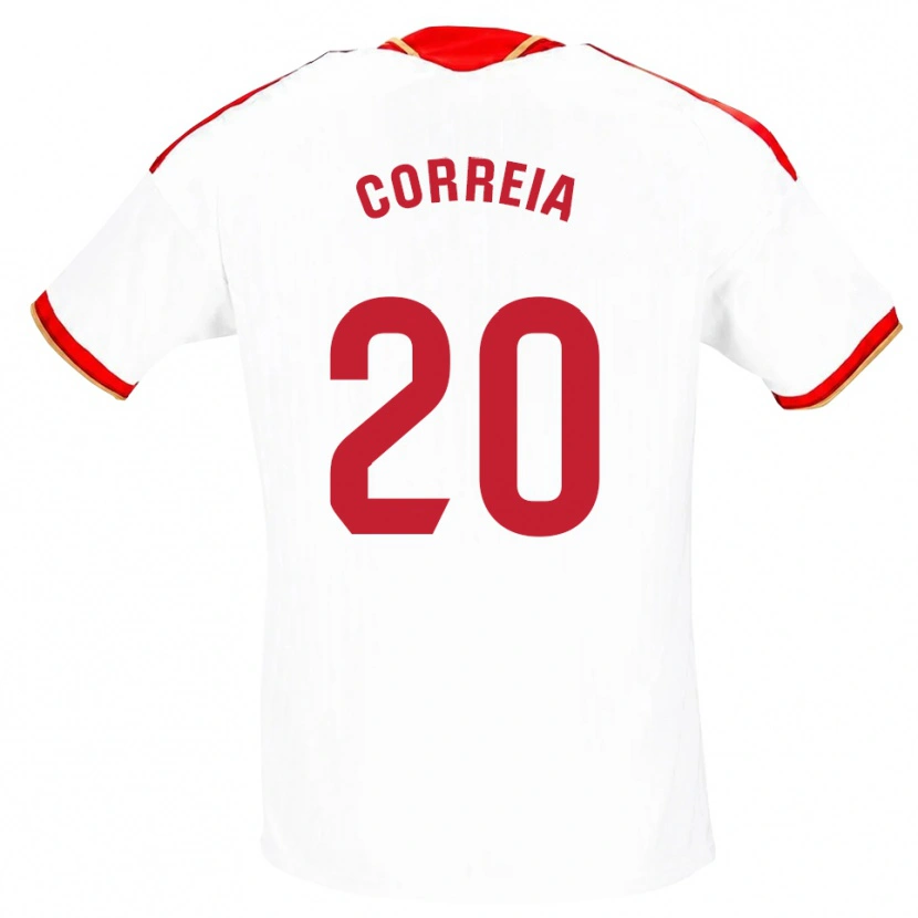 Danxen Kinderen Félix Correia #20 Wit Rood Thuisshirt Thuistenue 2026/27 T-Shirt