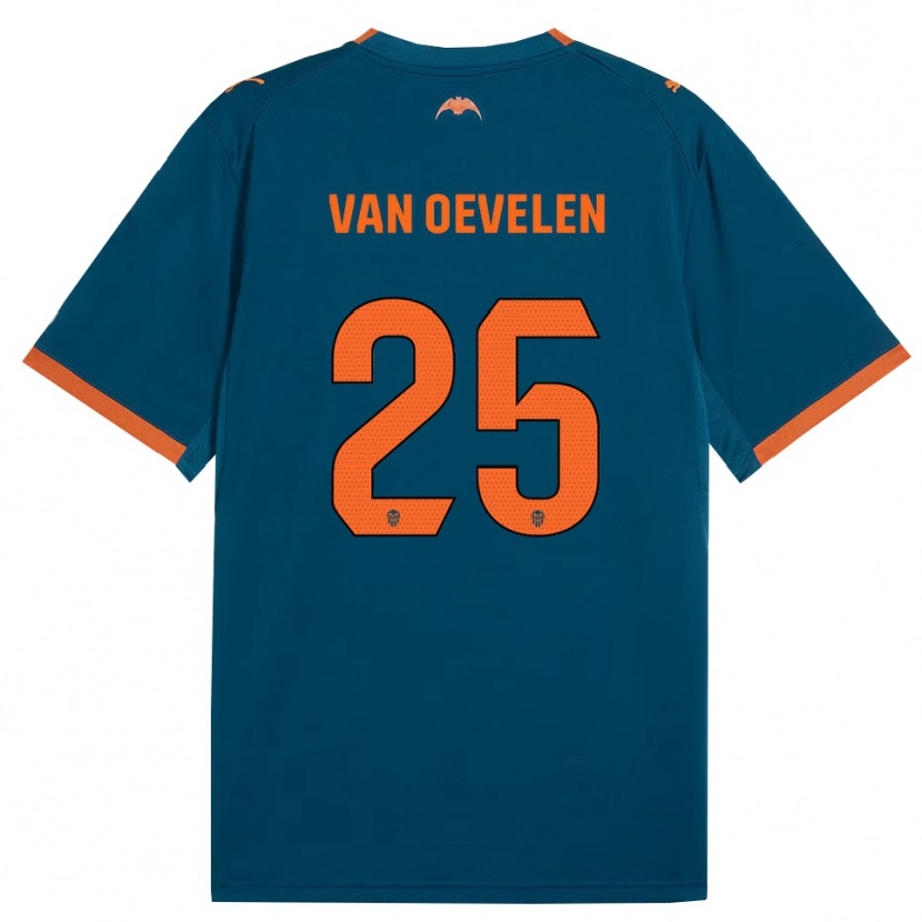 Danxen Heren Kayne Van Oevelen #25 Staalblauw Oranje Uitshirt Uittenue 2026/27 T-Shirt