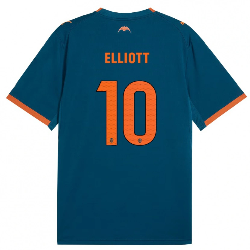 Danxen Heren Harvey Elliott #10 Staalblauw Oranje Uitshirt Uittenue 2026/27 T-Shirt