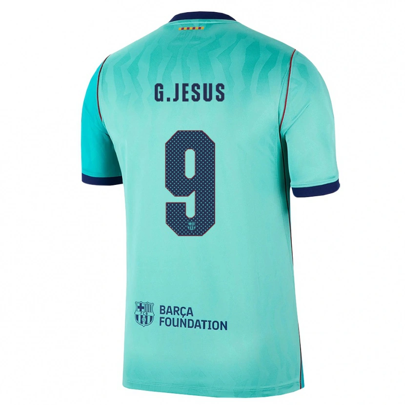 Danxen Heren Gabriel Jesus #9 Aqua Donker Turquoise Koninklijk Blauw Thuisshirt Derde Tenue 2026/27 T-Shirt
