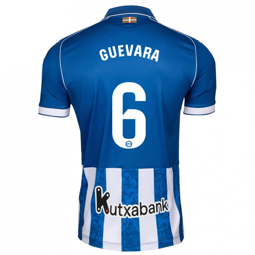 Danxen Heren Ander Guevara #6 Blauw Wit Zwart Thuisshirt Thuistenue 2026/27 T-Shirt