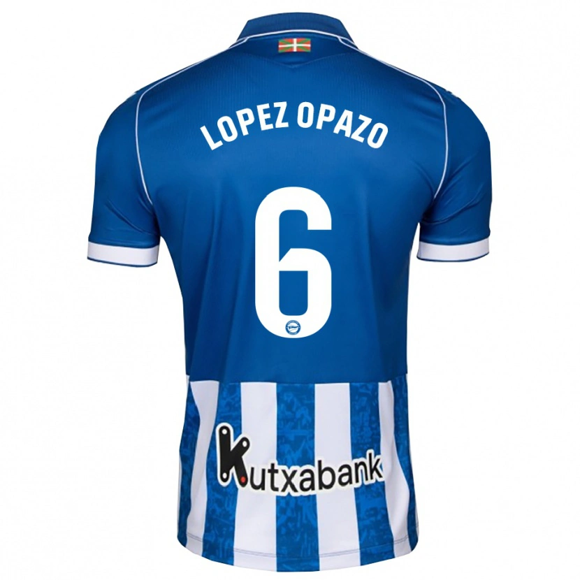 Danxen Heren Nayadet Zulema Lopez Opazo #6 Blauw Wit Zwart Thuisshirt Thuistenue 2026/27 T-Shirt