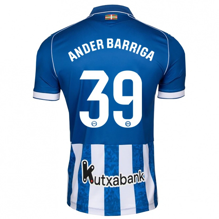 Danxen Heren Jon Ander Barriga #39 Blauw Wit Zwart Thuisshirt Thuistenue 2026/27 T-Shirt