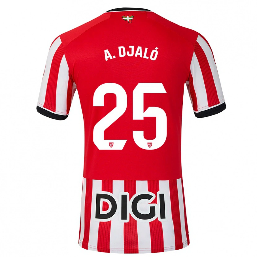 Danxen Heren Álvaro Djaló #25 Rood Zwart Wit Thuisshirt Thuistenue 2026/27 T-Shirt