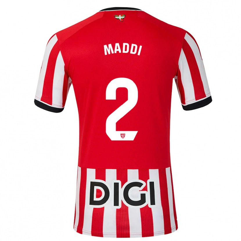 Danxen Heren Maddi Torre Larrañaga #2 Rood Zwart Wit Thuisshirt Thuistenue 2026/27 T-Shirt