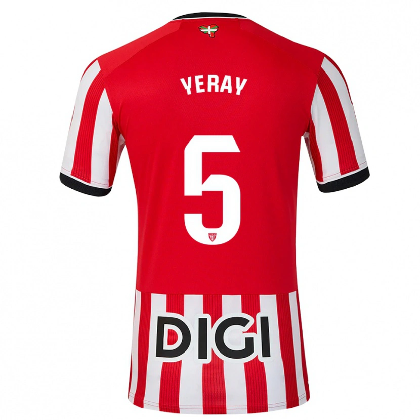 Danxen Heren Yeray Álvarez #5 Rood Zwart Wit Thuisshirt Thuistenue 2026/27 T-Shirt