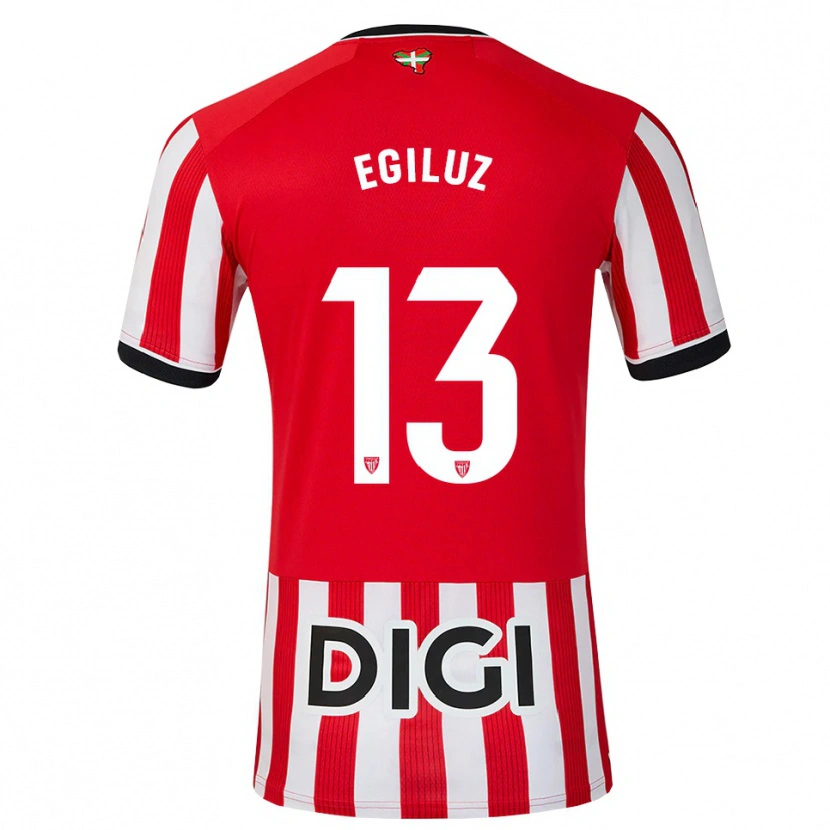 Danxen Heren Unai Egiluz #13 Rood Zwart Wit Thuisshirt Thuistenue 2026/27 T-Shirt