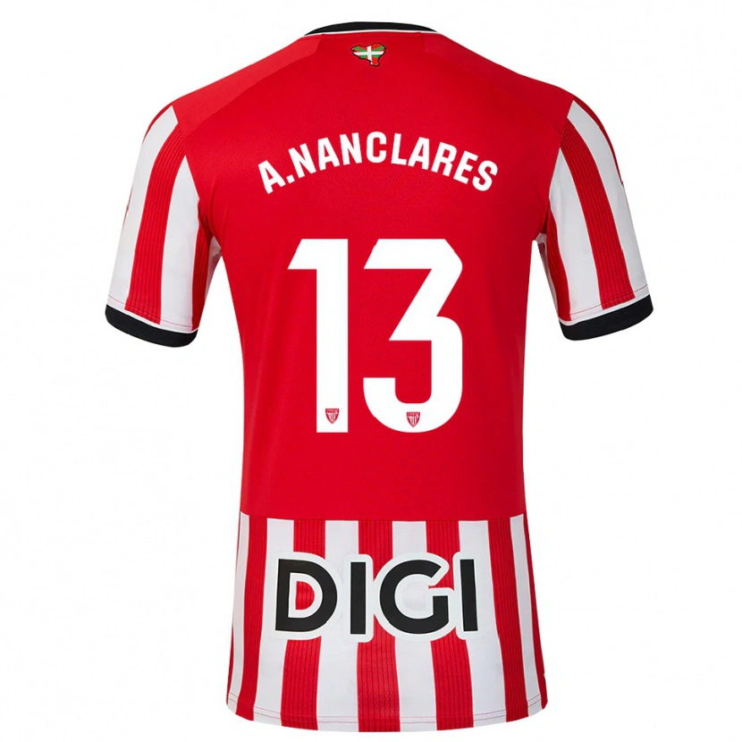 Danxen Heren Adriana Nanclares #13 Rood Zwart Wit Thuisshirt Thuistenue 2026/27 T-Shirt