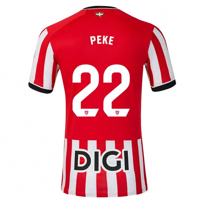 Danxen Heren Ainize Barea Nuñez #22 Rood Zwart Wit Thuisshirt Thuistenue 2026/27 T-Shirt