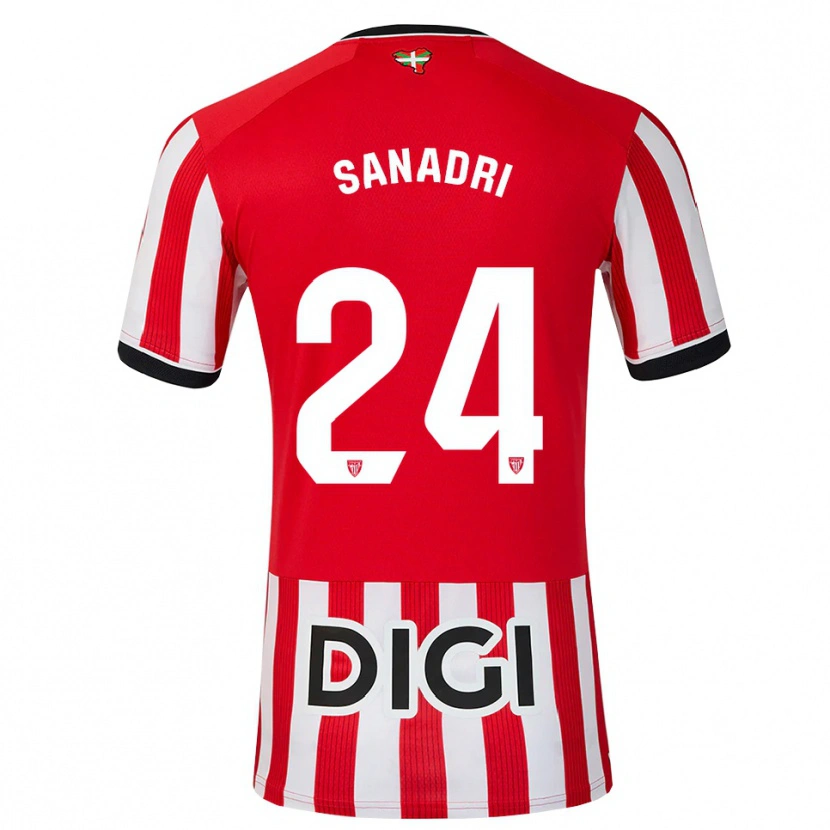 Danxen Heren Sanadri #24 Rood Zwart Wit Thuisshirt Thuistenue 2026/27 T-Shirt