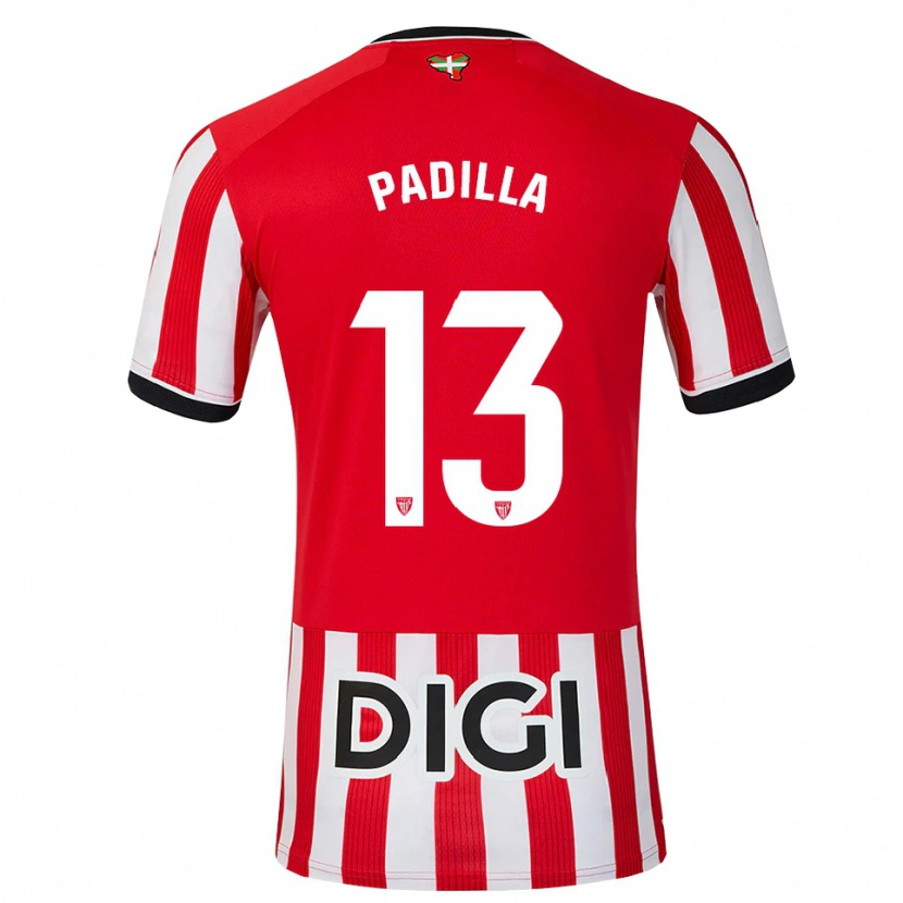 Danxen Heren Álex Padilla #13 Rood Zwart Wit Thuisshirt Thuistenue 2026/27 T-Shirt