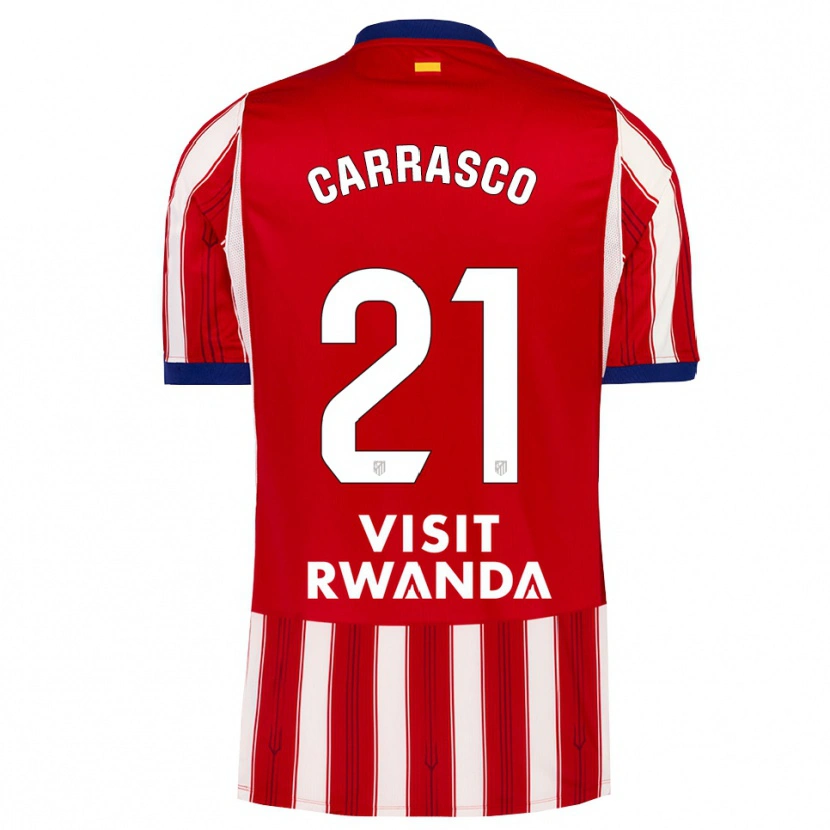 Danxen Heren Yannick Carrasco #21 Koninklijk Blauw Rood Wit Thuisshirt Thuistenue 2026/27 T-Shirt