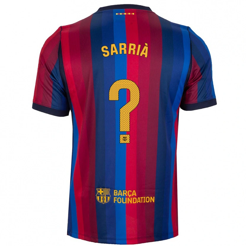 Danxen Heren Pau Sarrià #0 Koninklijk Blauw Rood Geel Thuisshirt Thuistenue 2026/27 T-Shirt