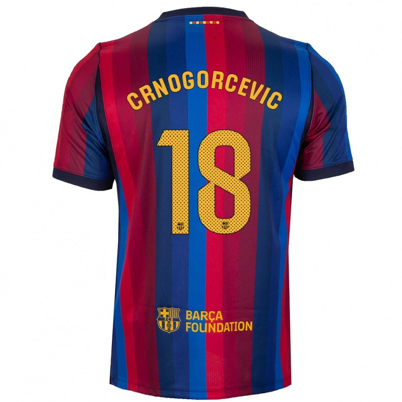 Danxen Heren Ana-Maria Crnogorcevic #18 Koninklijk Blauw Rood Geel Thuisshirt Thuistenue 2026/27 T-Shirt
