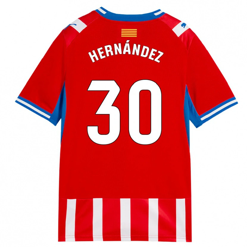 Danxen Heren Unai Hernández #30 Rood Wit Hemelsblauw Thuisshirt Thuistenue 2026/27 T-Shirt