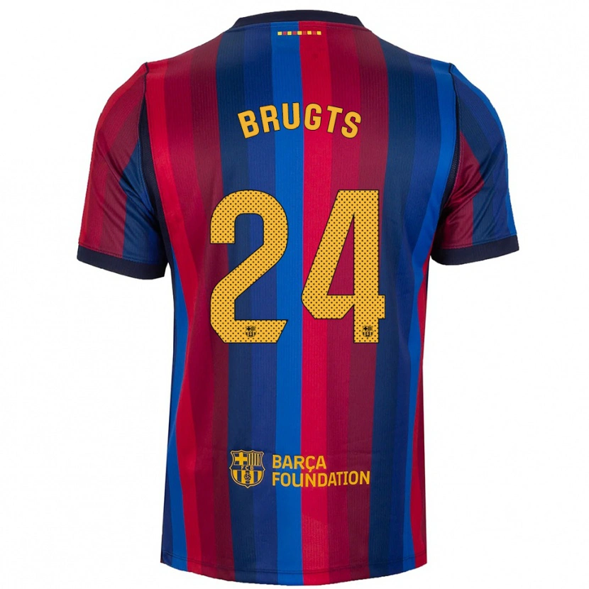 Danxen Heren Esmee Brugts #24 Koninklijk Blauw Rood Geel Thuisshirt Thuistenue 2026/27 T-Shirt
