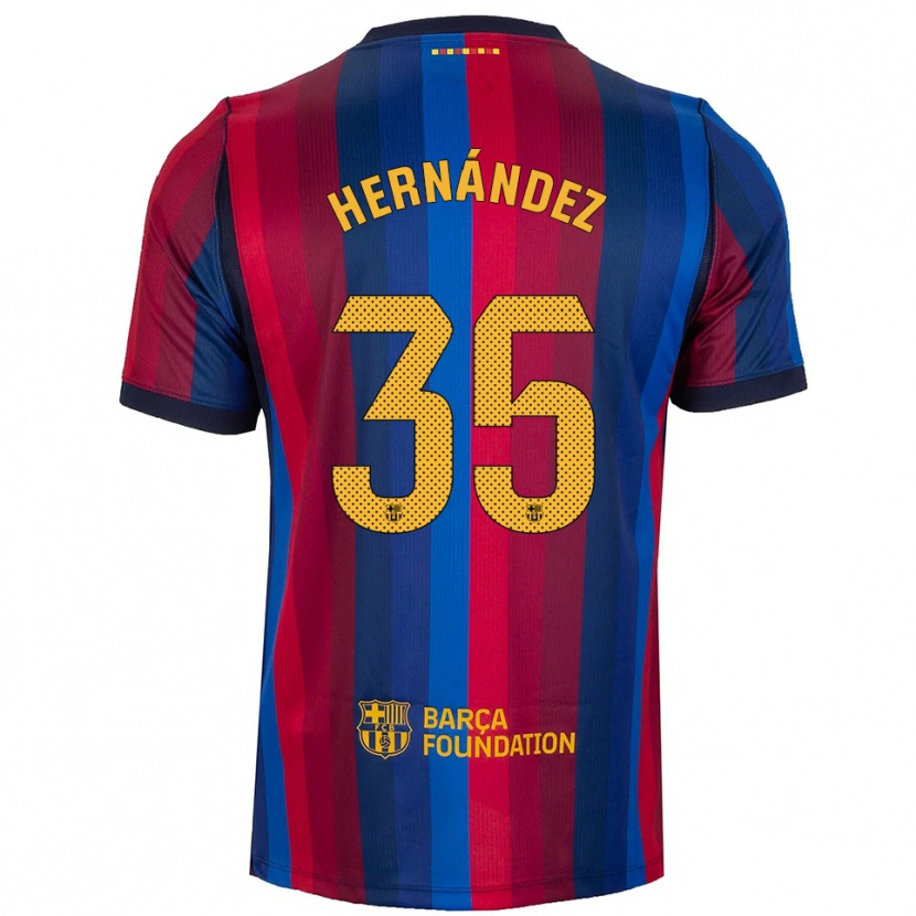 Danxen Heren Joni Hernández #35 Koninklijk Blauw Rood Geel Thuisshirt Thuistenue 2026/27 T-Shirt