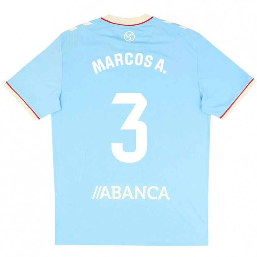 Danxen Heren Marcos Alonso #3 Hemelsblauw Wit Rood Thuisshirt Thuistenue 2026/27 T-Shirt
