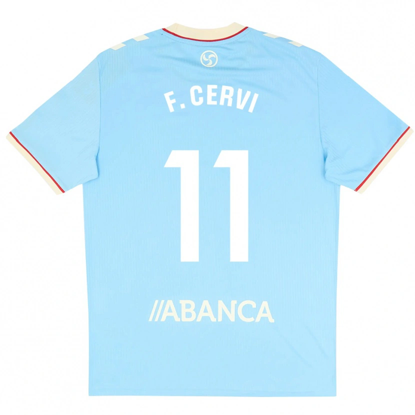 Danxen Heren Franco Cervi #11 Hemelsblauw Wit Rood Thuisshirt Thuistenue 2026/27 T-Shirt