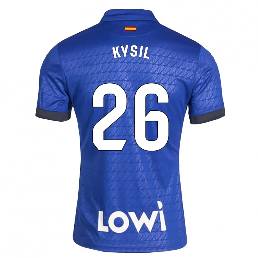Danxen Heren Vladyslav Kysil #26 Blauw Wit Zwart Thuisshirt Thuistenue 2026/27 T-Shirt