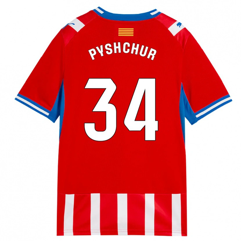Danxen Heren Oleksandr Pyshchur #34 Rood Wit Hemelsblauw Thuisshirt Thuistenue 2026/27 T-Shirt