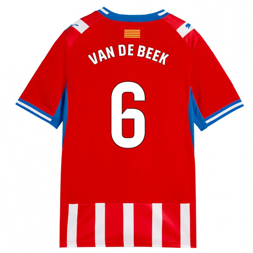 Danxen Heren Donny Van De Beek #6 Rood Wit Hemelsblauw Thuisshirt Thuistenue 2026/27 T-Shirt
